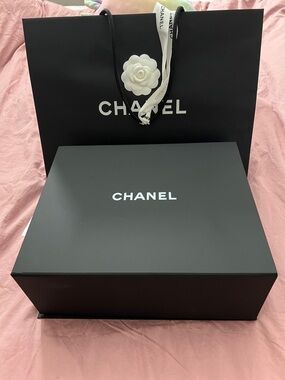 CHANEL handbag gift box and shopping bag full set